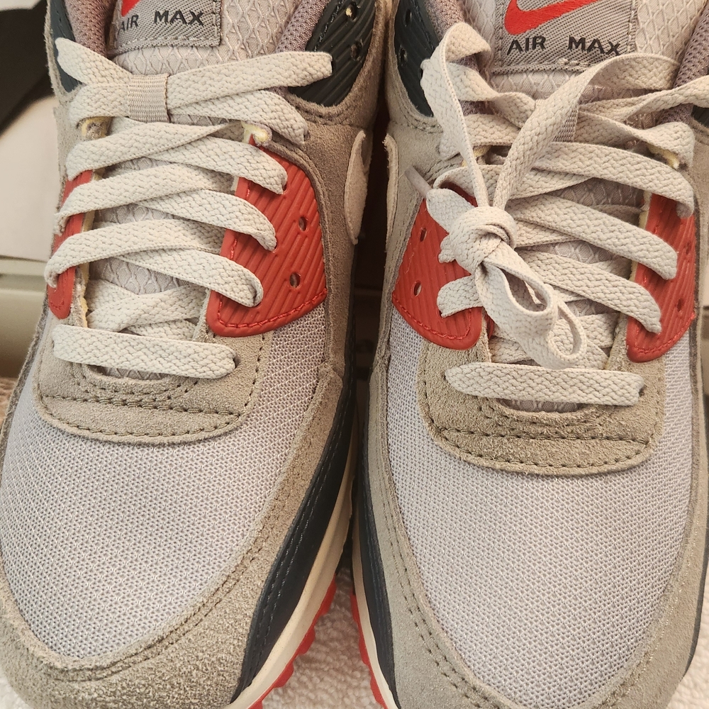 Nike Air Max Sneakers in Gray and Red